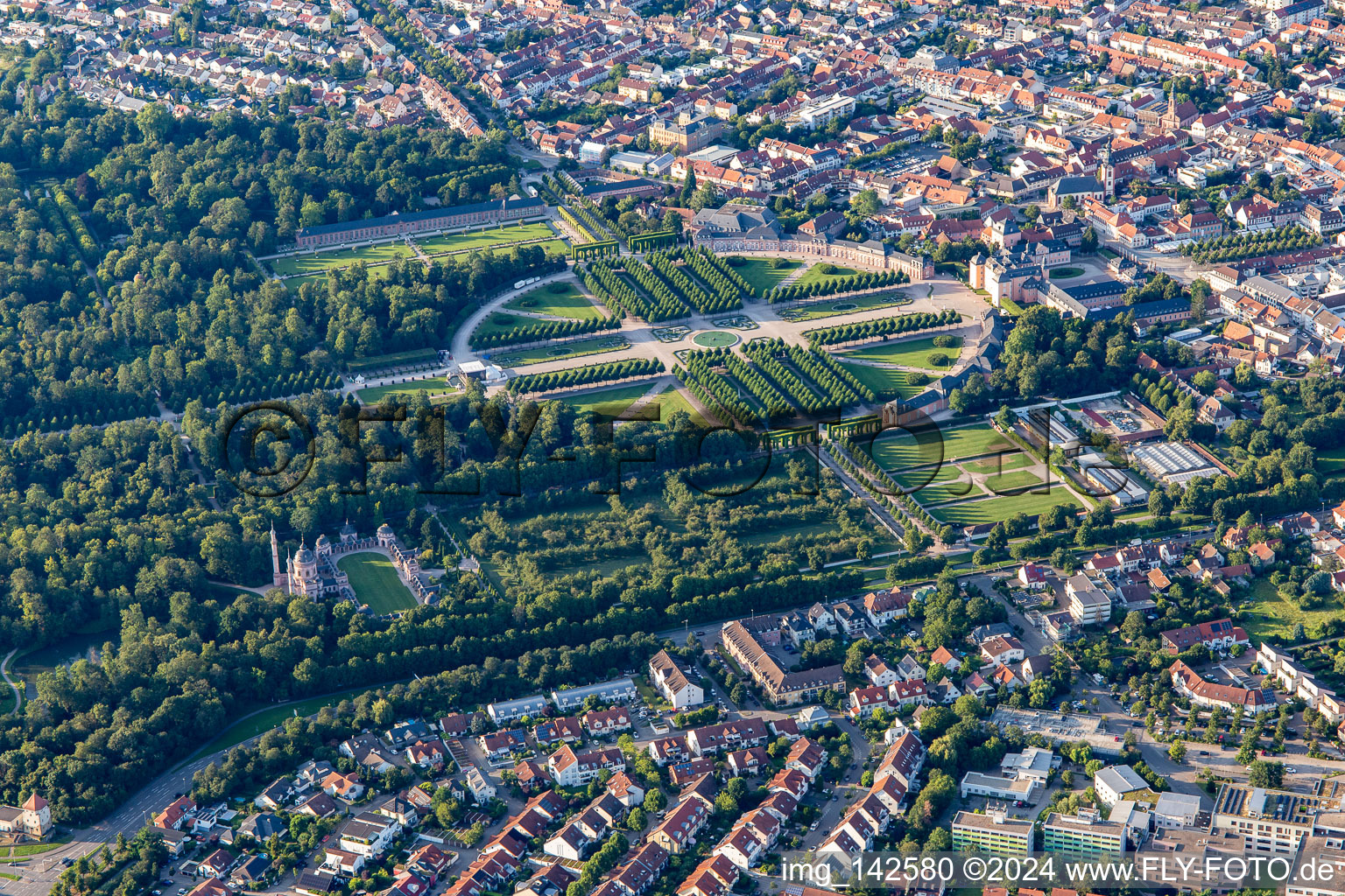 Castle Garden Schwetzingen in Schwetzingen in the state Baden-Wuerttemberg, Germany