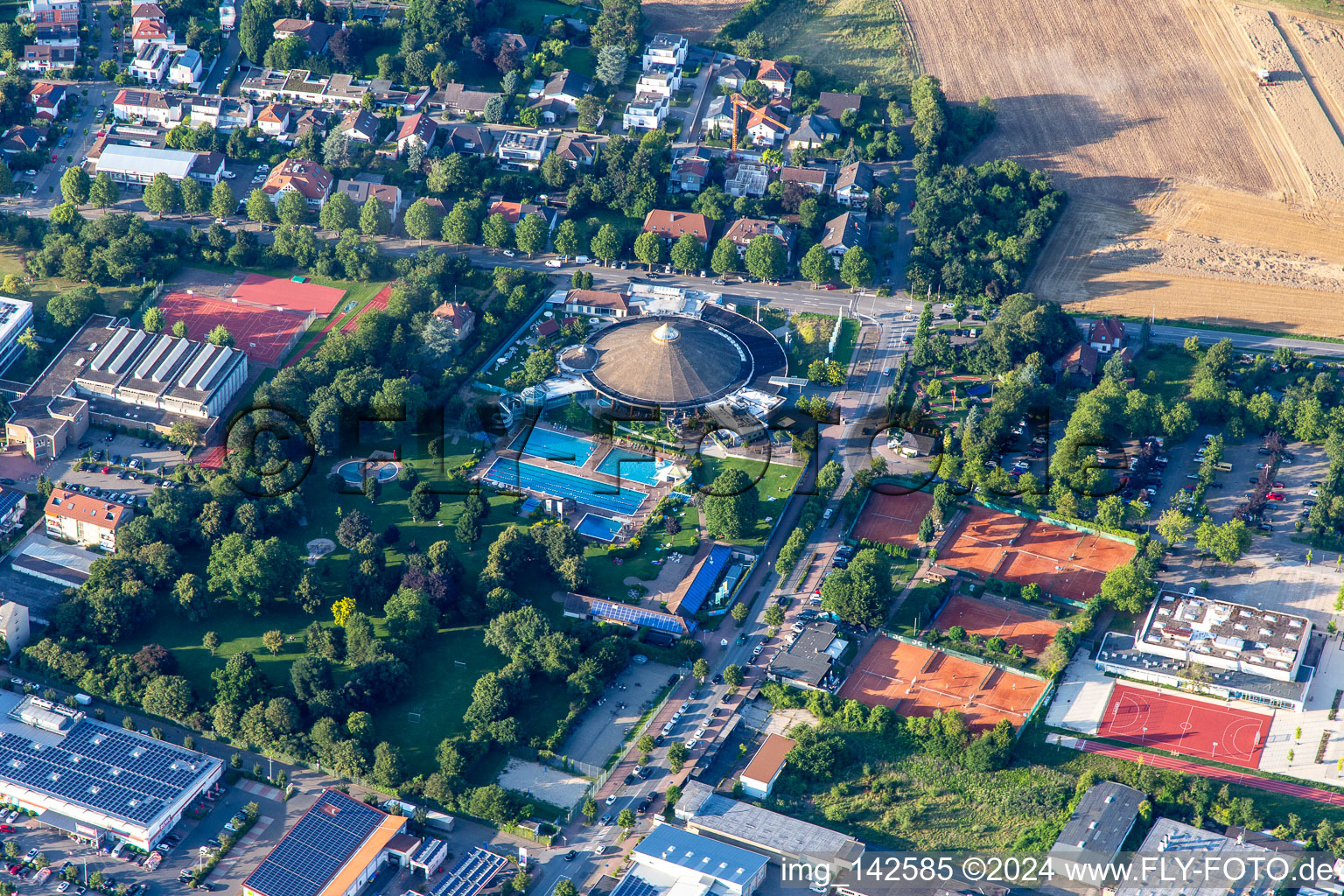 Bellamar swimming pool in Schwetzingen in the state Baden-Wuerttemberg, Germany