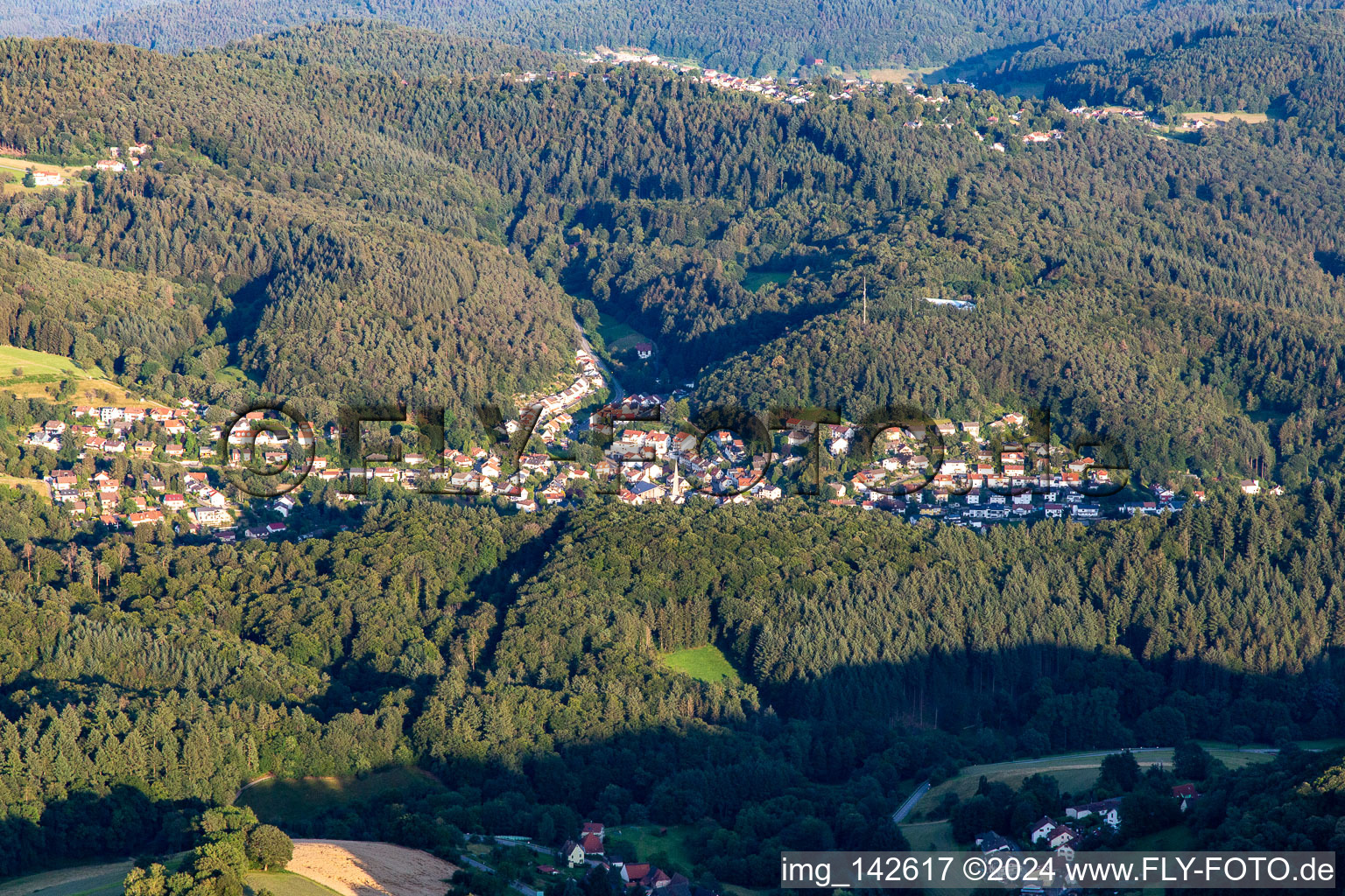 From the northwest in the district Altenbach in Schriesheim in the state Baden-Wuerttemberg, Germany