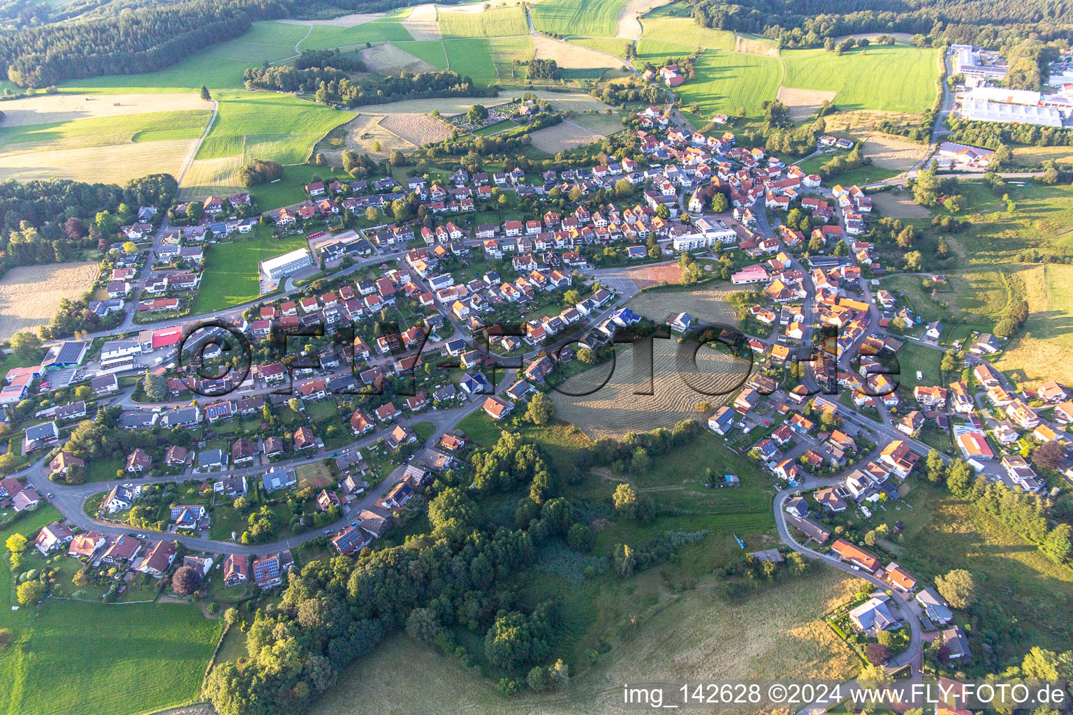 Aerial view of District Ober-Abtsteinach in Abtsteinach in the state Hesse, Germany