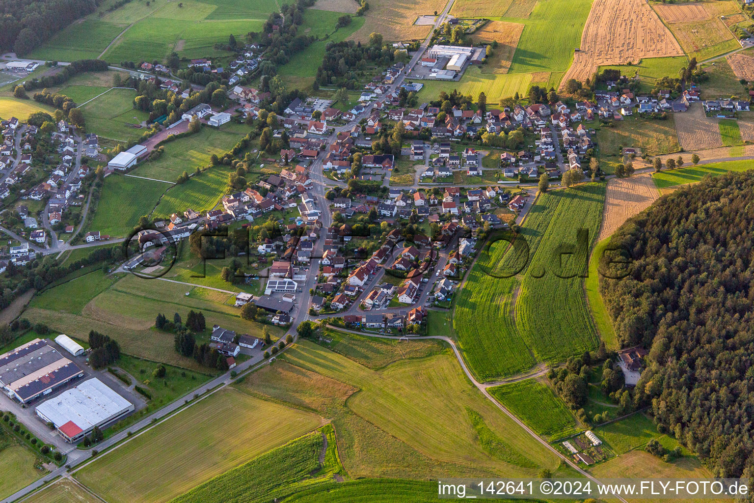 Bird's eye view of District Affolterbach in Wald-Michelbach in the state Hesse, Germany