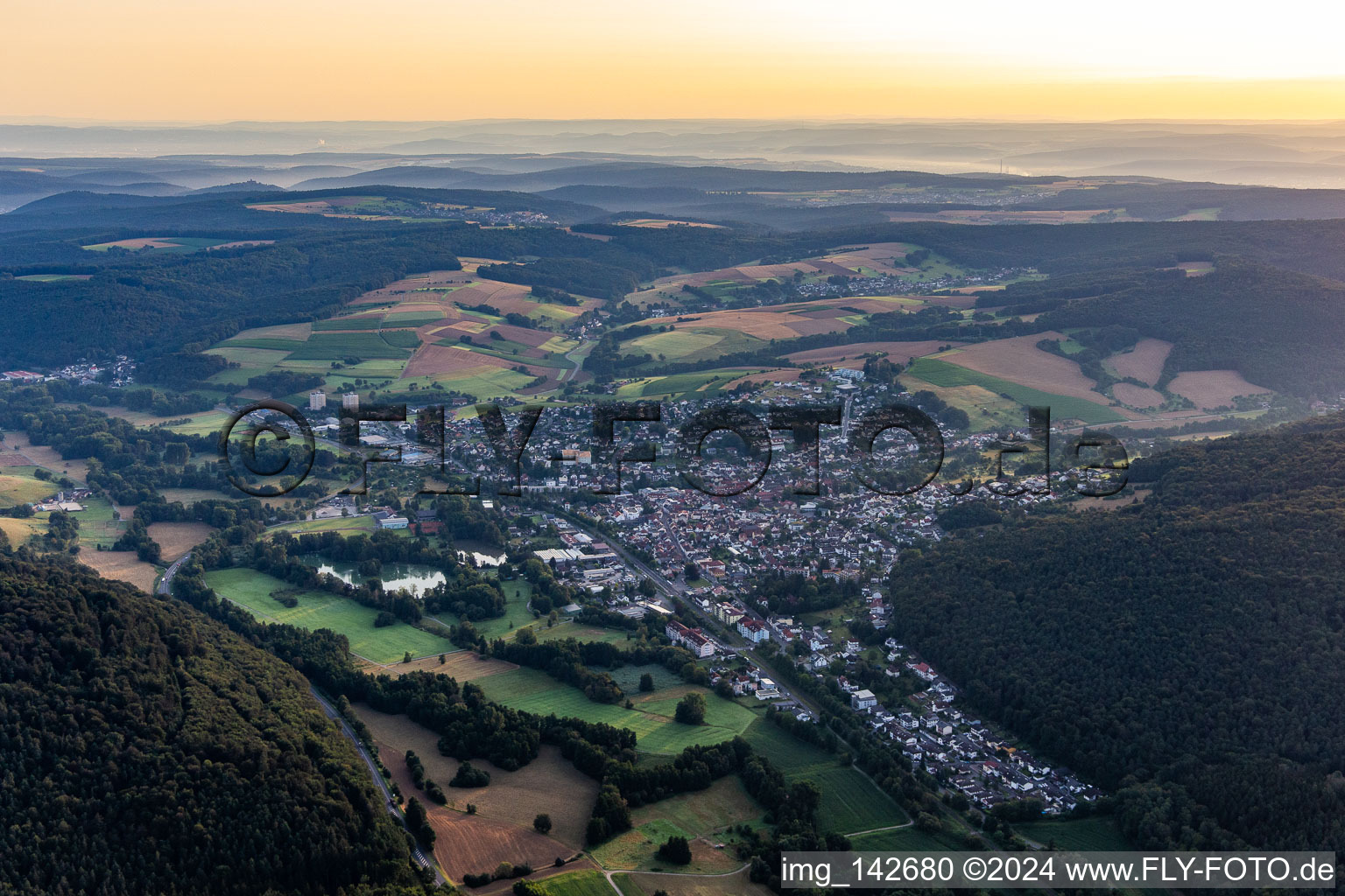 From the southwest in Bad König in the state Hesse, Germany