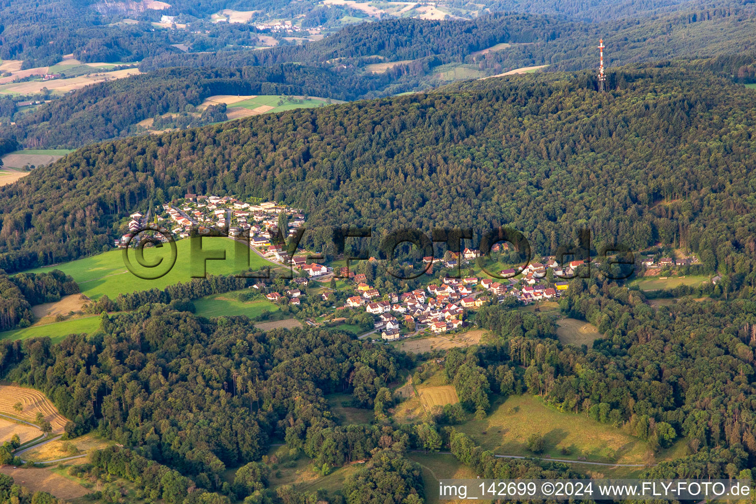 From northeast in the district Seidenbuch in Lindenfels in the state Hesse, Germany