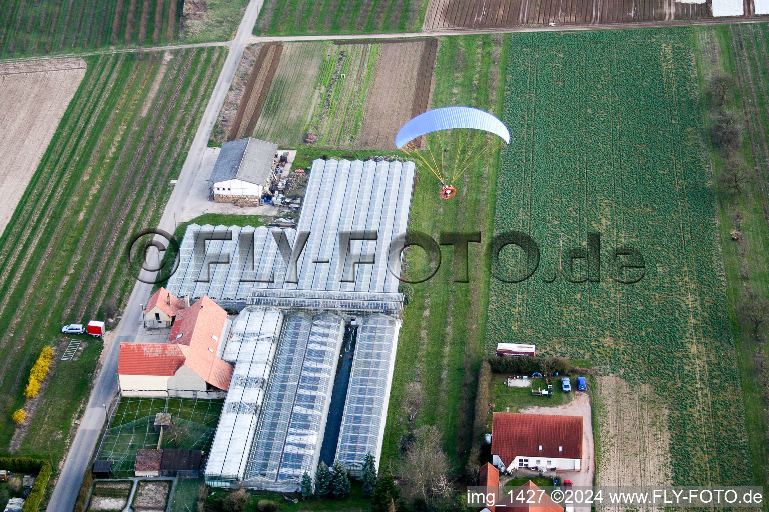 Bird's eye view of Winden in the state Rhineland-Palatinate, Germany