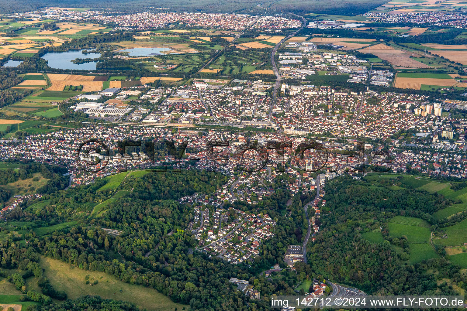 From the east in Bensheim in the state Hesse, Germany