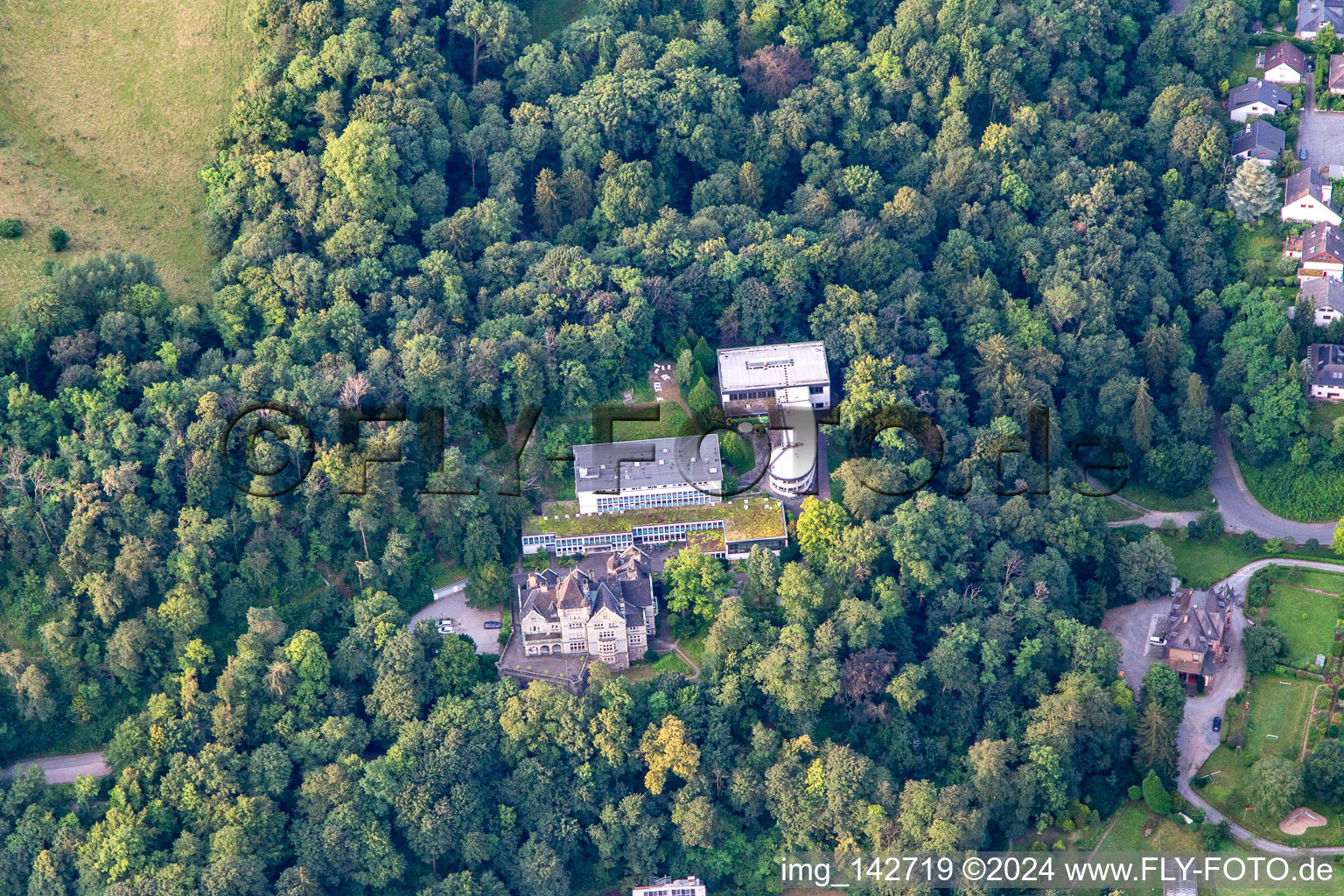 Aerial view of Villas in Nibelungenstr in Bensheim in the state Hesse, Germany