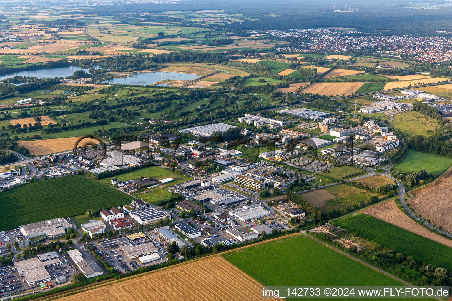 Industrial area Robert-Bosch-Strasse in Bensheim in the state Hesse, Germany