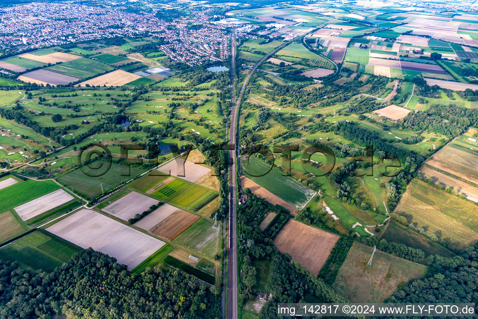 Aerial photograpy of Golfpark Kurpfalz in Schifferstadt in the state Rhineland-Palatinate, Germany