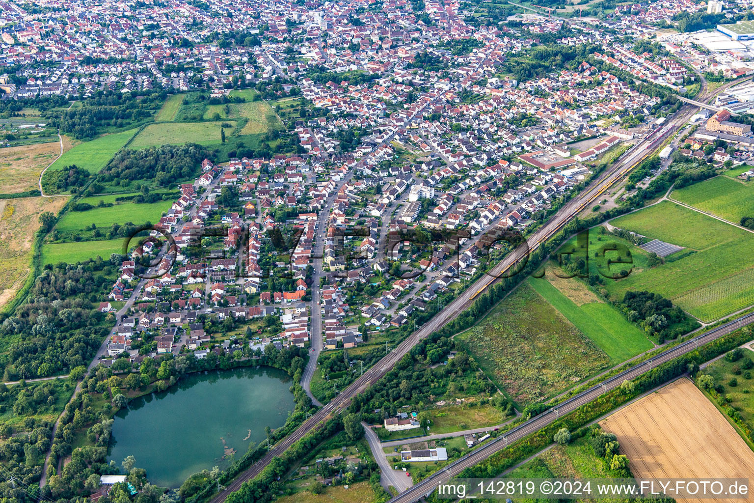 Park "Bahnweiher in Schifferstadt in the state Rhineland-Palatinate, Germany