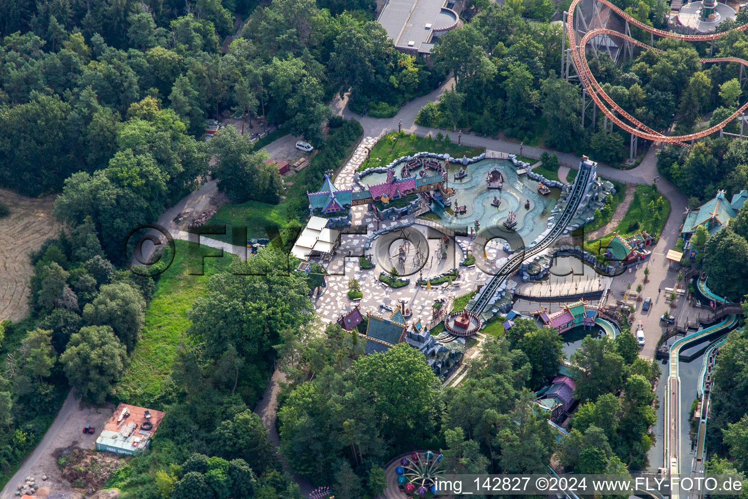 Aerial photograpy of Holiday Park Germany in Haßloch in the state Rhineland-Palatinate, Germany