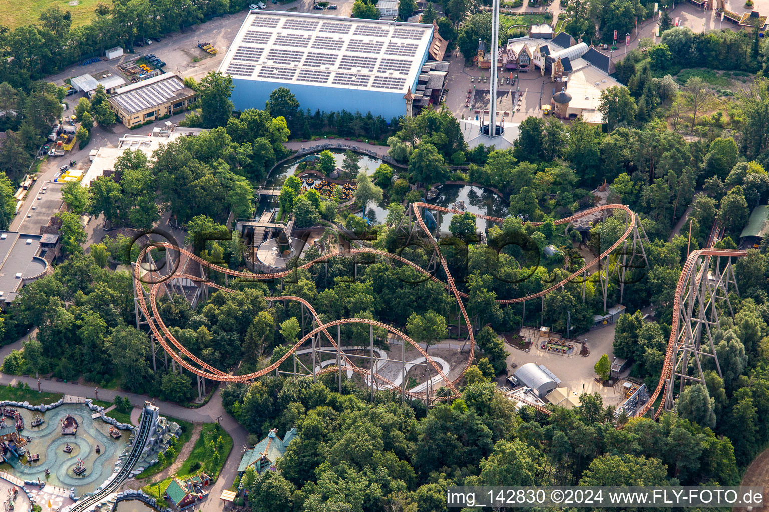 Rollercoaster bigFM Expedition GeForce at Holiday Park Germany in Haßloch in the state Rhineland-Palatinate, Germany