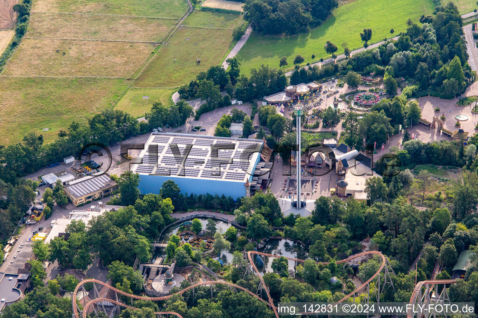 Holiday Park Germany in Haßloch in the state Rhineland-Palatinate, Germany from above