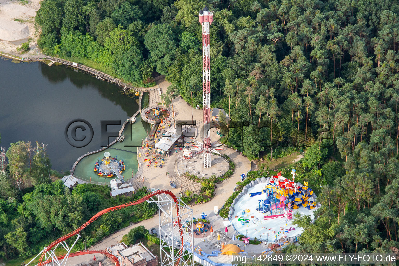 Lighthouse Tower in Holiday Park Germany in Haßloch in the state Rhineland-Palatinate, Germany