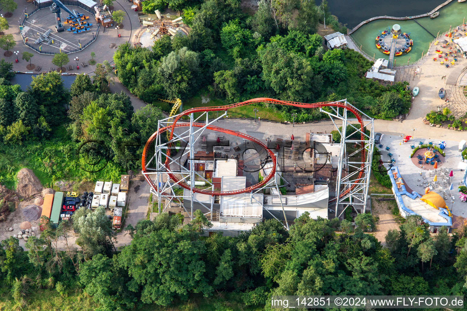 Bird's eye view of Holiday Park Germany in Haßloch in the state Rhineland-Palatinate, Germany