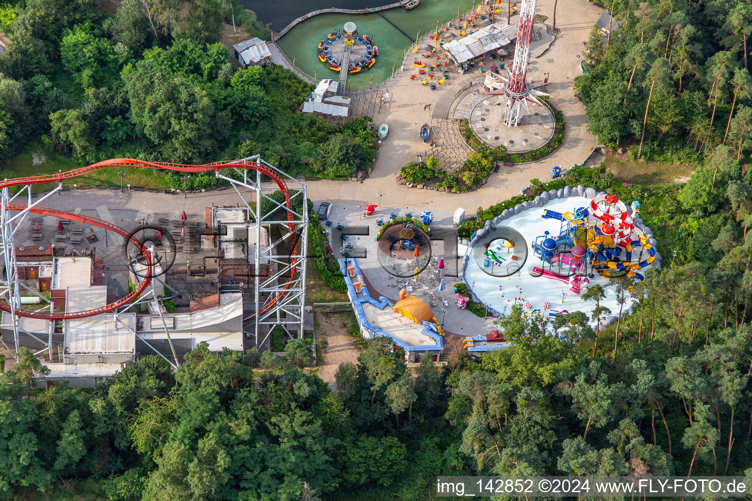 Holiday Park Germany in Haßloch in the state Rhineland-Palatinate, Germany viewn from the air