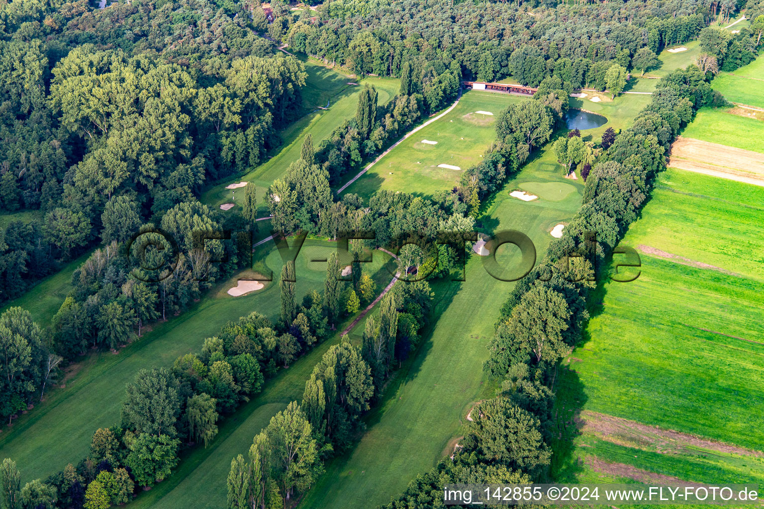 Golf Club Pfalz in the district Geinsheim in Neustadt an der Weinstraße in the state Rhineland-Palatinate, Germany from above