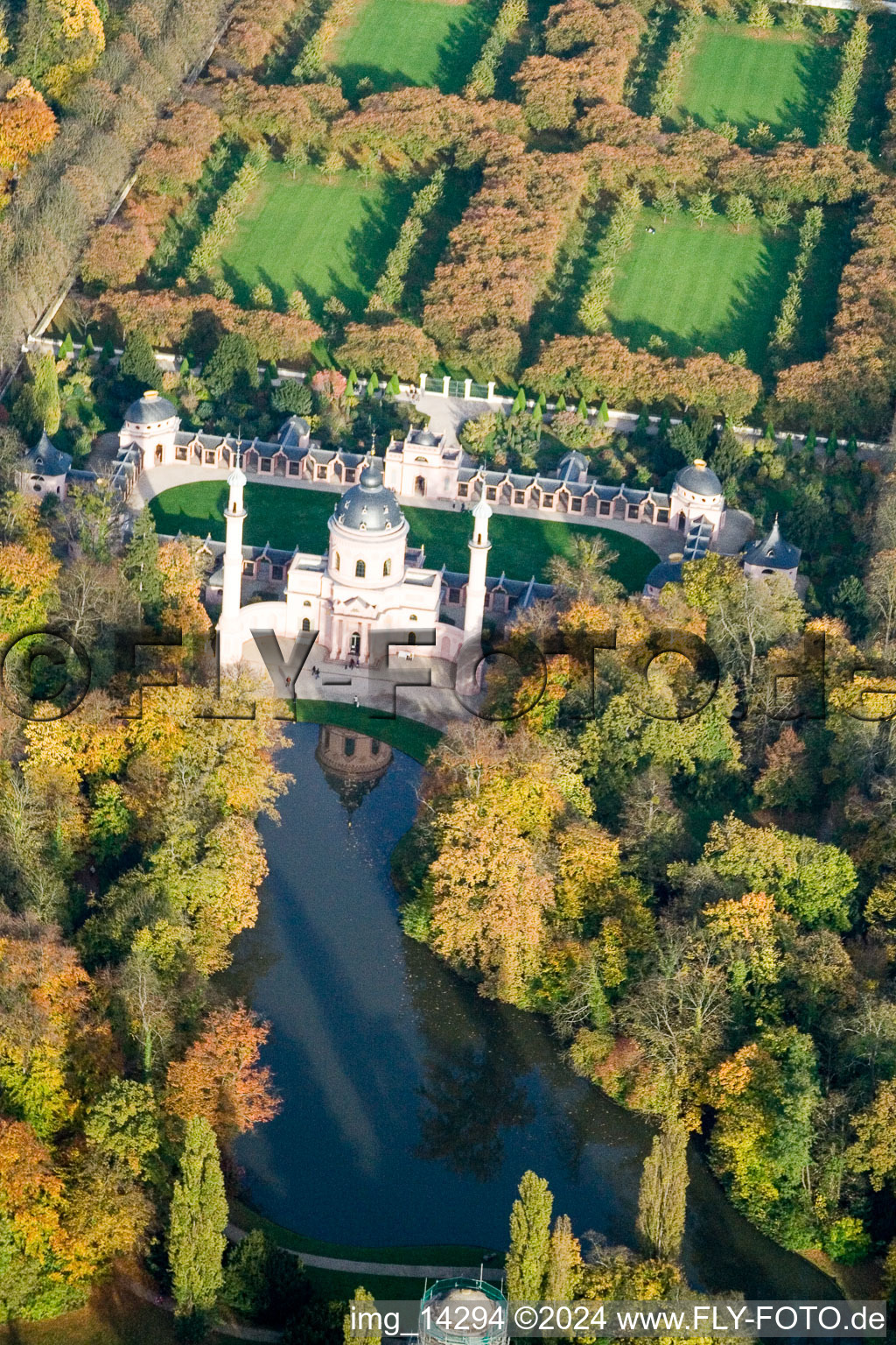 Schwetzingen in the state Baden-Wuerttemberg, Germany out of the air