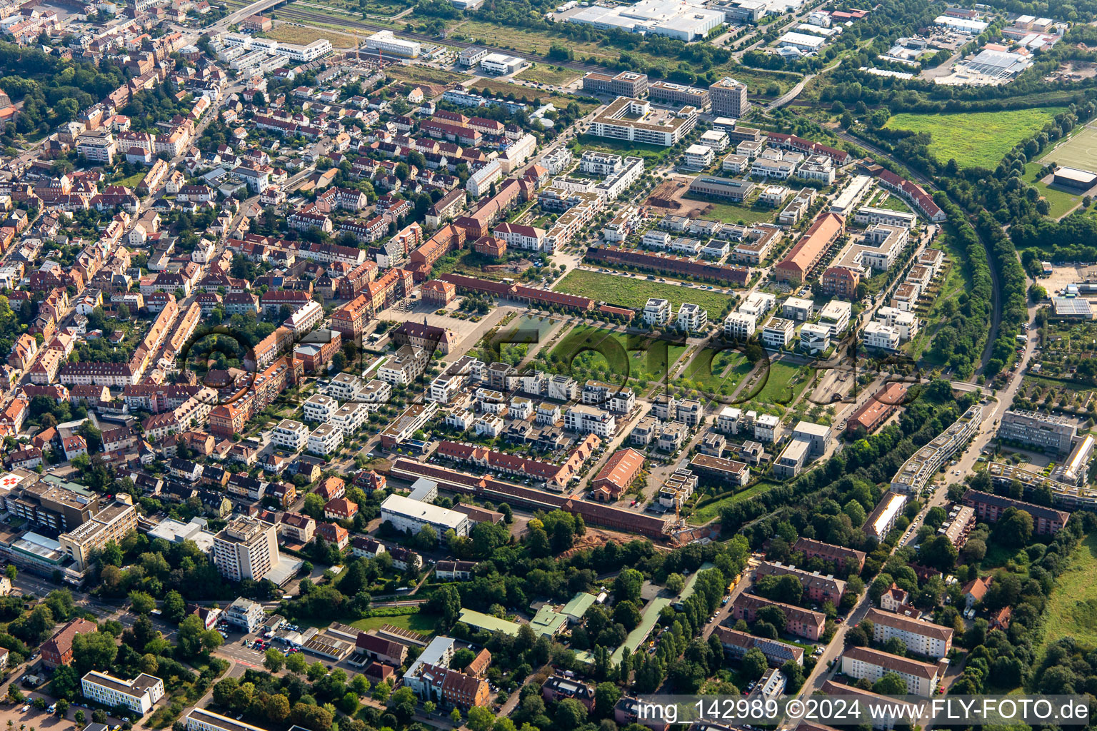 Former State Garden Show site from the west in Landau in der Pfalz in the state Rhineland-Palatinate, Germany