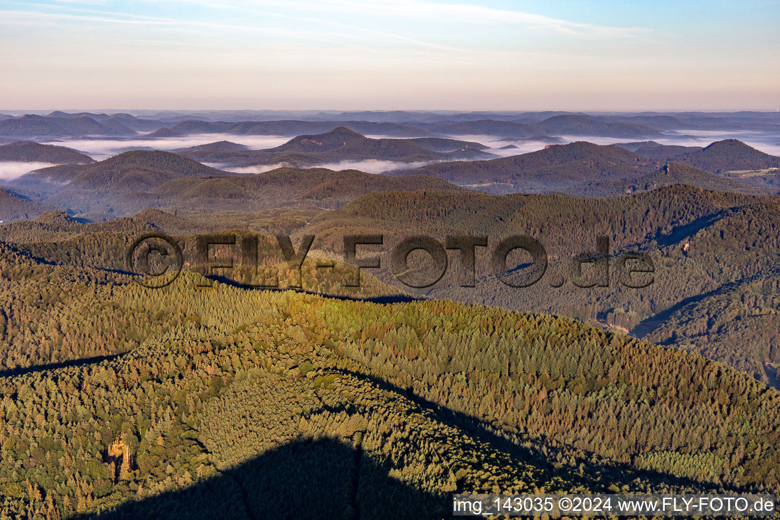 Mountains of the southern Palatinate Forest in Darstein in the state Rhineland-Palatinate, Germany