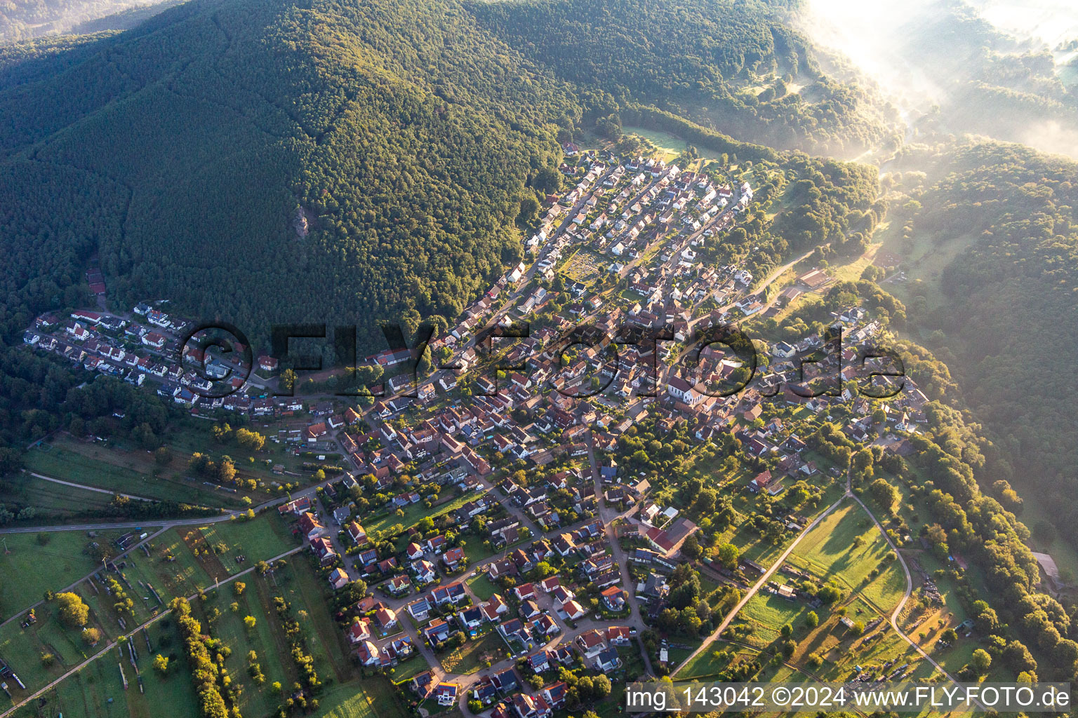 From the south in Wernersberg in the state Rhineland-Palatinate, Germany