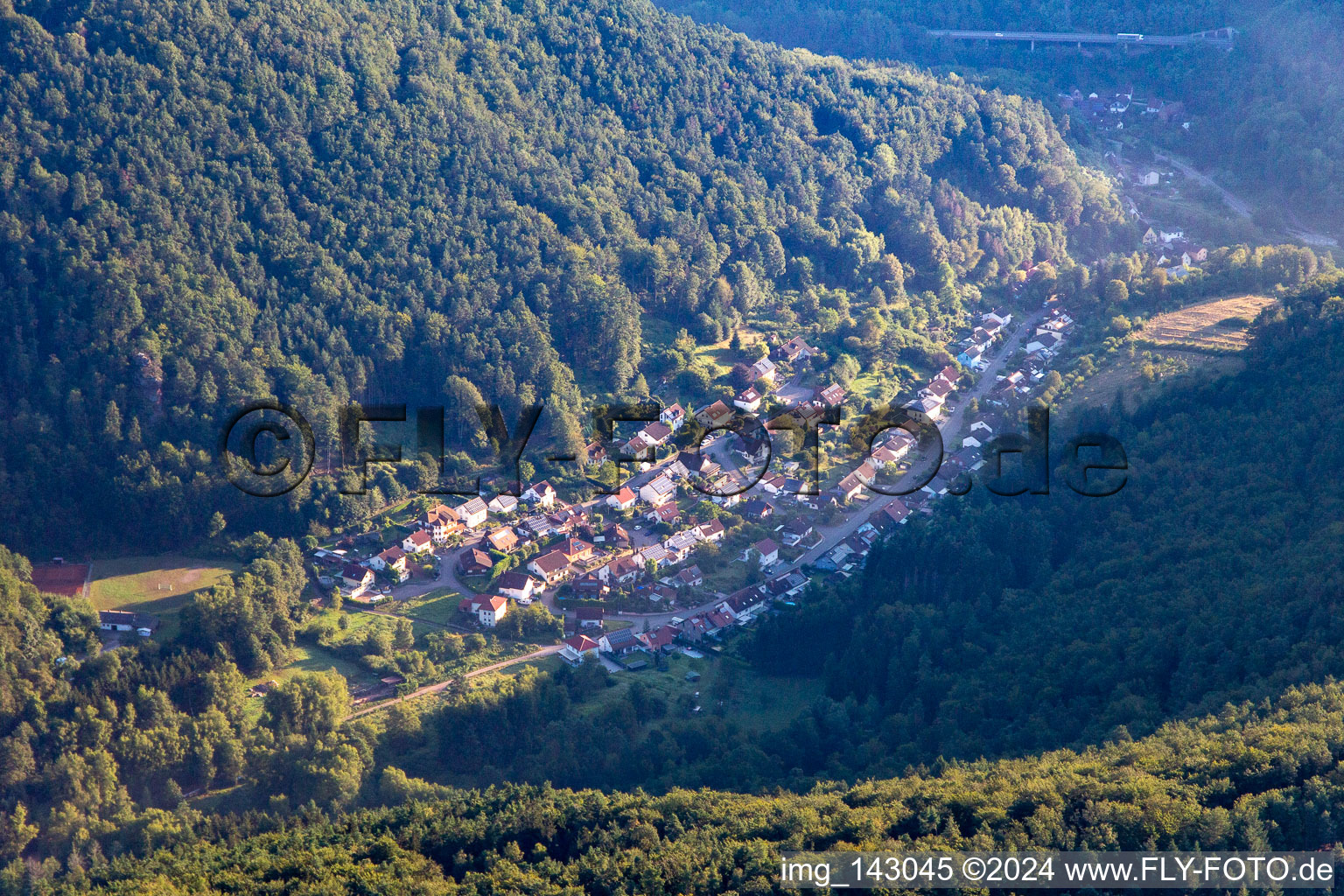 From the southwest in Rinnthal in the state Rhineland-Palatinate, Germany