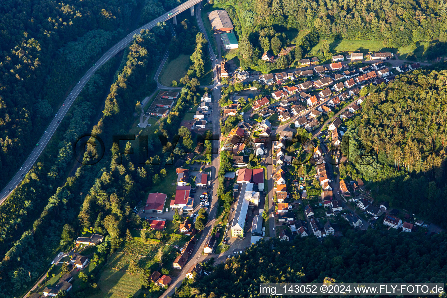 Main and Burgstr in Wilgartswiesen in the state Rhineland-Palatinate, Germany