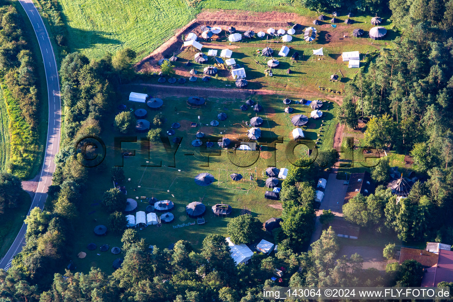 Scout camp at the youth campsite-Hauenstein in Hauenstein in the state Rhineland-Palatinate, Germany