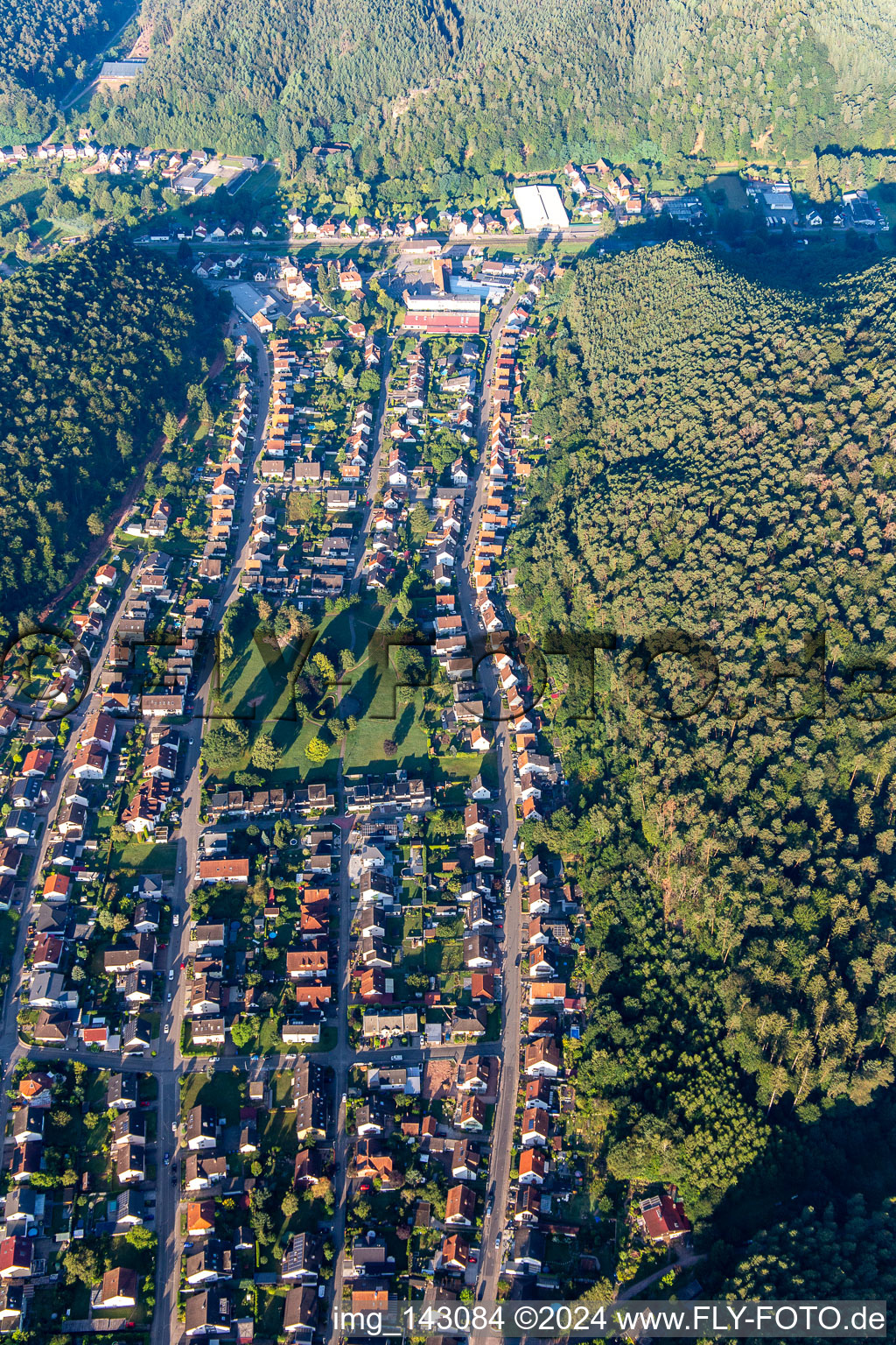 Dahn in the state Rhineland-Palatinate, Germany out of the air