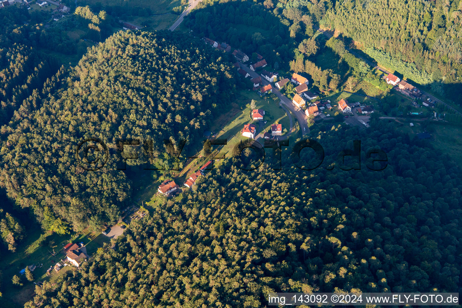 Aerial photograpy of District Salzwoog in Lemberg in the state Rhineland-Palatinate, Germany