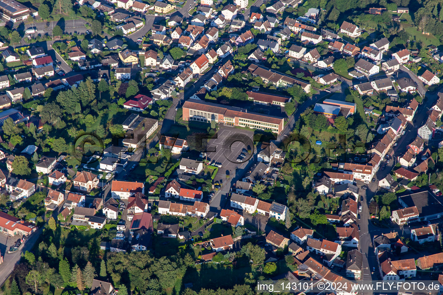 Aerial view of From the east in Lemberg in the state Rhineland-Palatinate, Germany