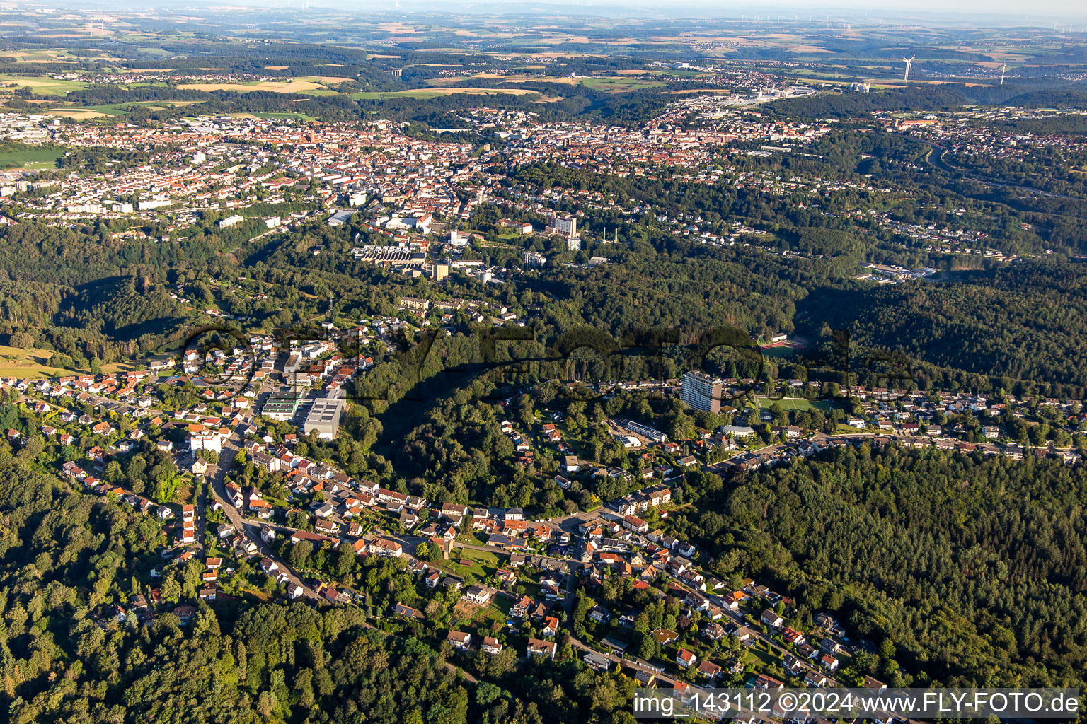 Aerial photograpy of District Ruhbank in Pirmasens in the state Rhineland-Palatinate, Germany