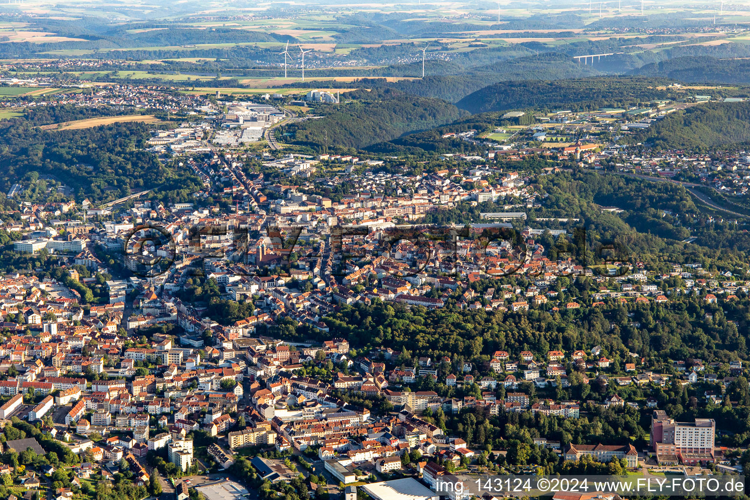 From the south in Pirmasens in the state Rhineland-Palatinate, Germany