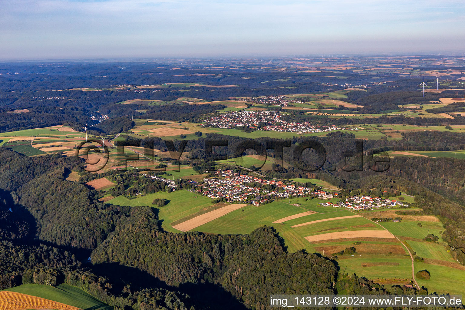 Aerial photograpy of Obersimten in the state Rhineland-Palatinate, Germany