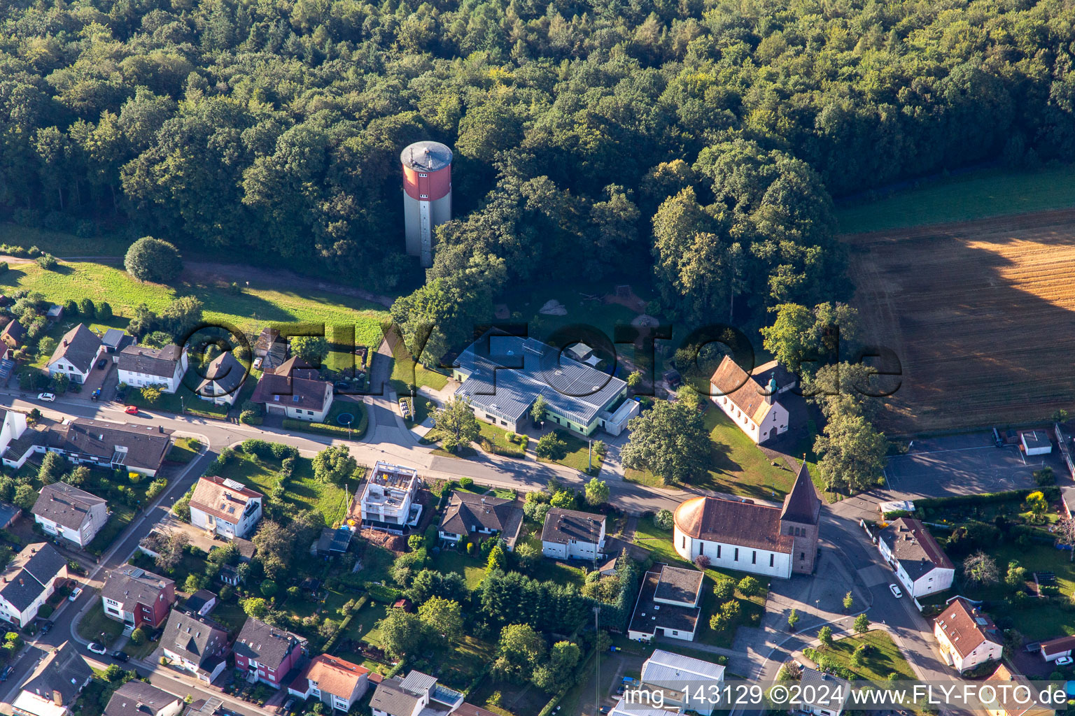 St. Joseph and Zauberwald Daycare Center at the Water Tower in the district Erlenbrunn in Pirmasens in the state Rhineland-Palatinate, Germany