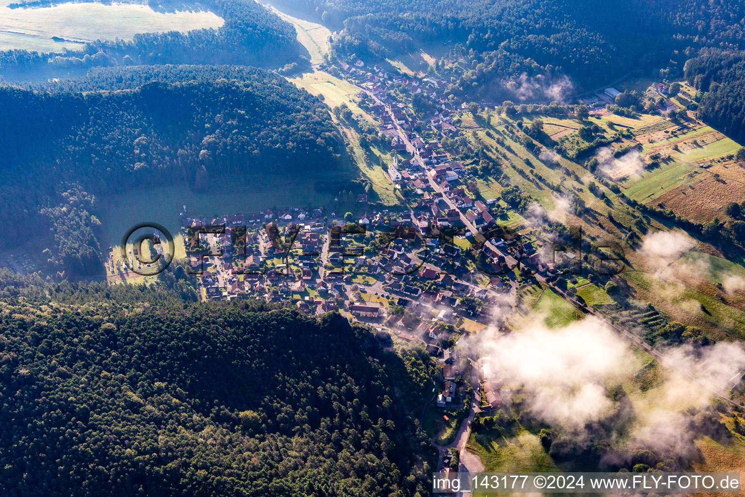 From the west in Schindhard in the state Rhineland-Palatinate, Germany