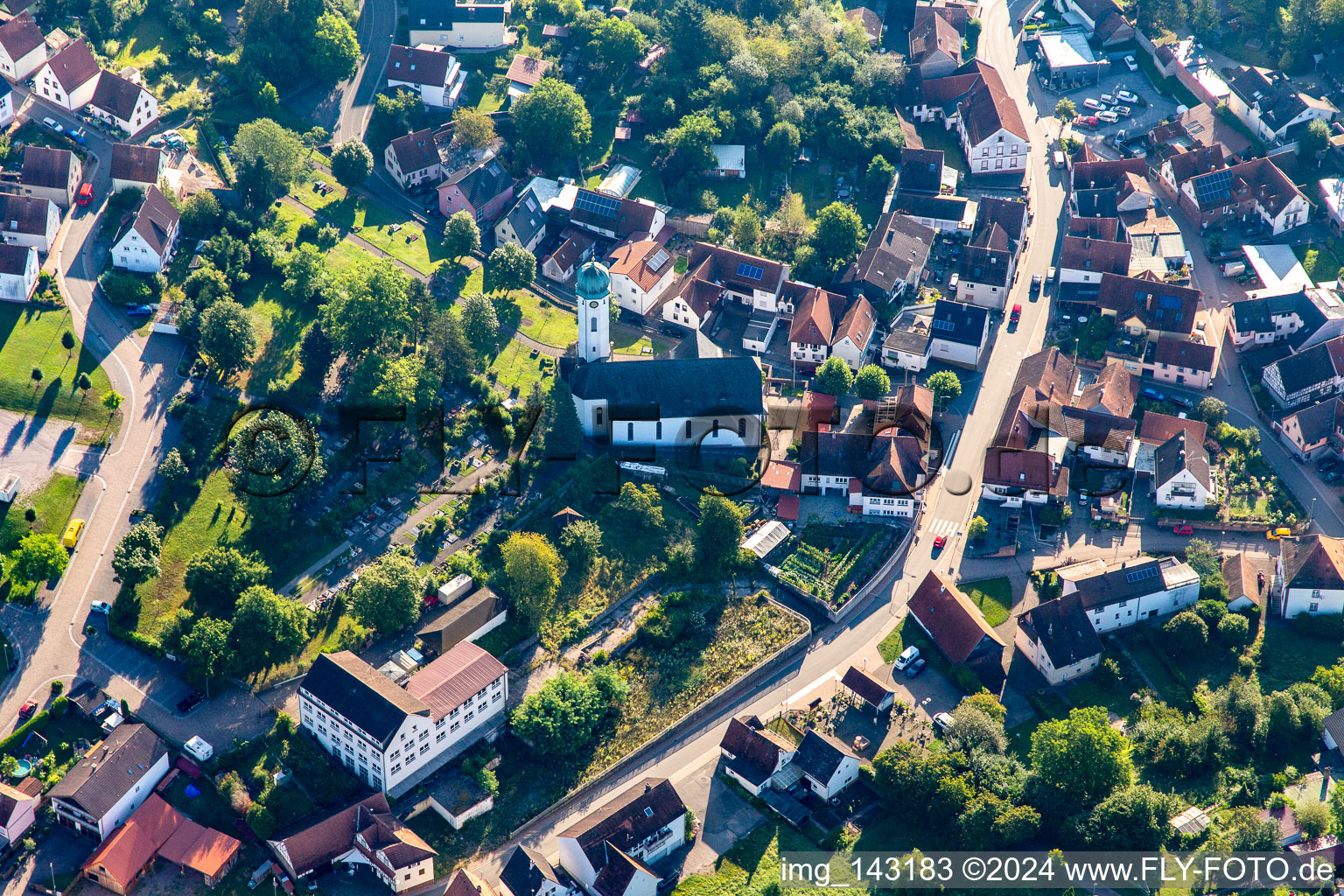 Busenberg in the state Rhineland-Palatinate, Germany from a drone