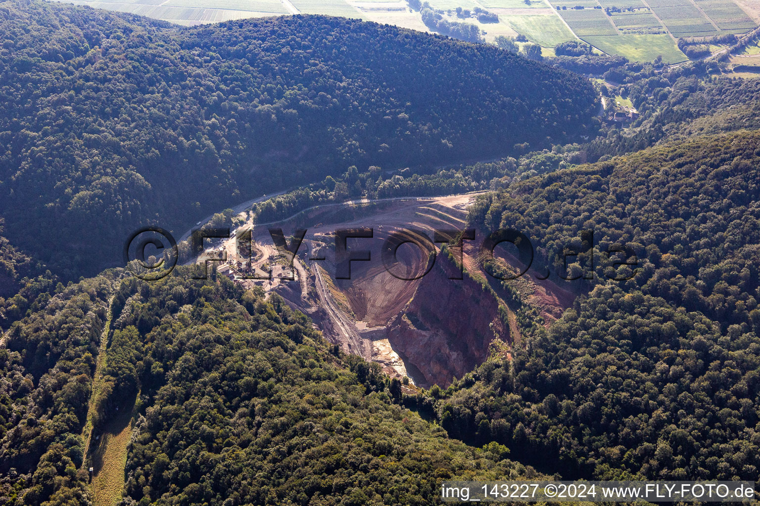 PfalzGranit quarry in the Kaiserbach valley in Waldhambach in the state Rhineland-Palatinate, Germany