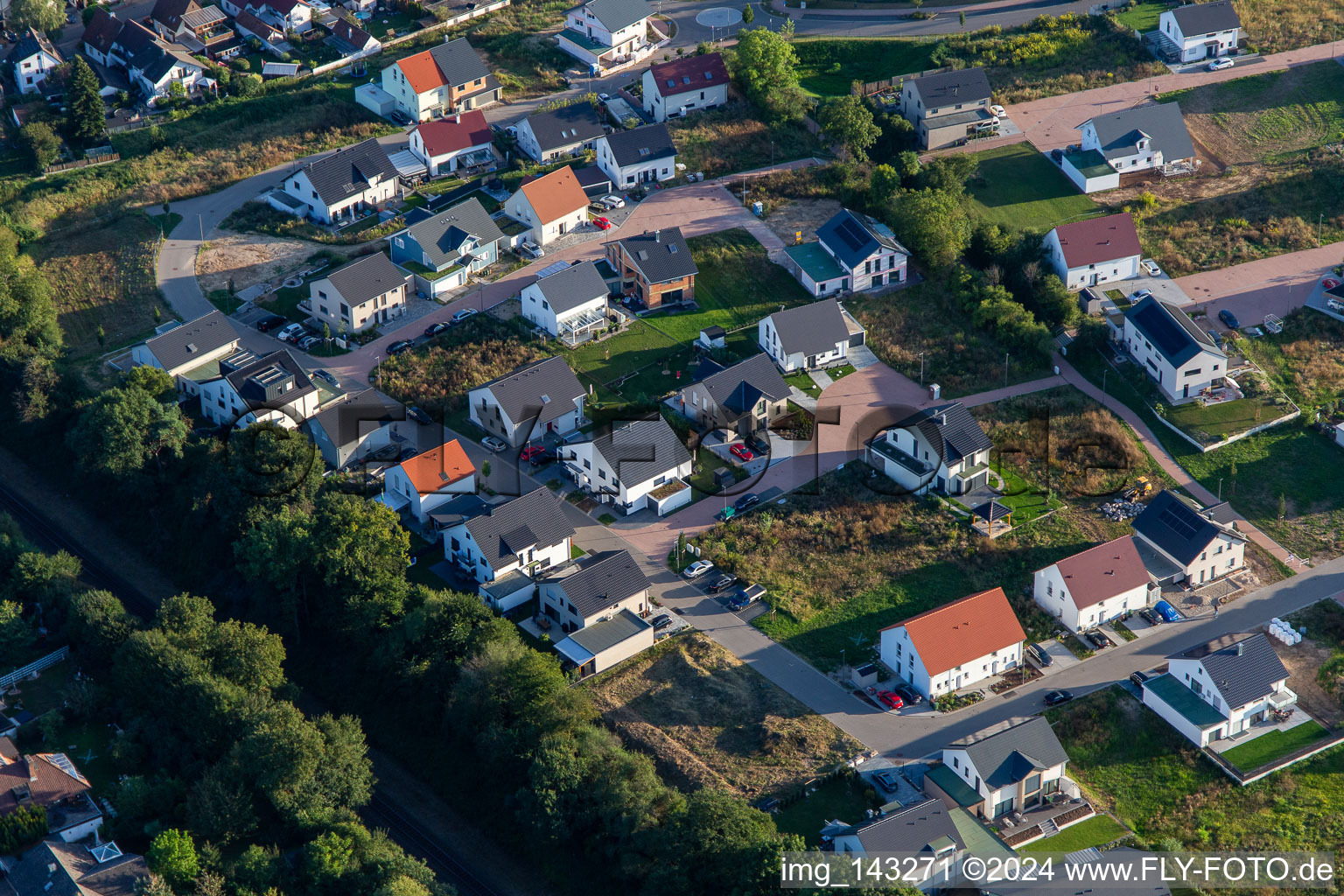 Aerial photograpy of Rose Path in Kandel in the state Rhineland-Palatinate, Germany