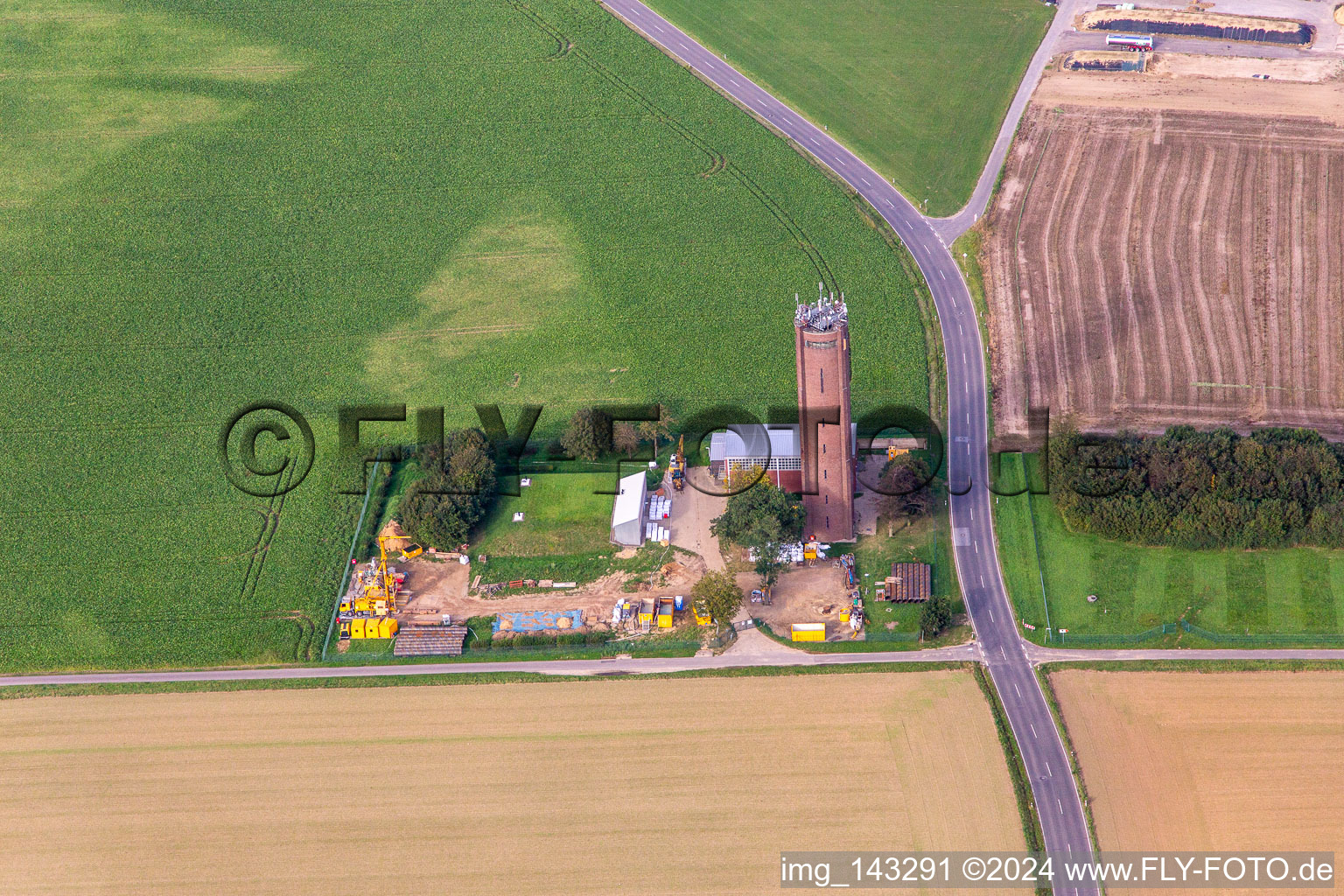 Oberbruch water tower in the district Grebben in Heinsberg in the state North Rhine-Westphalia, Germany
