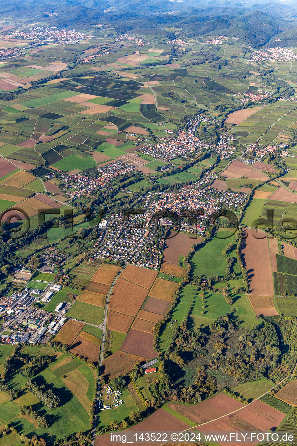 Villages in the Klingbachtal in the district Billigheim in Billigheim-Ingenheim in the state Rhineland-Palatinate, Germany