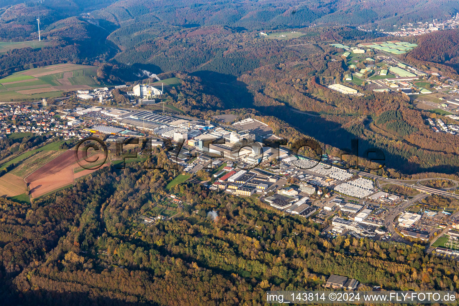 Industrial Area West Zweibrücker Straße in the district Fehrbach in Pirmasens in the state Rhineland-Palatinate, Germany