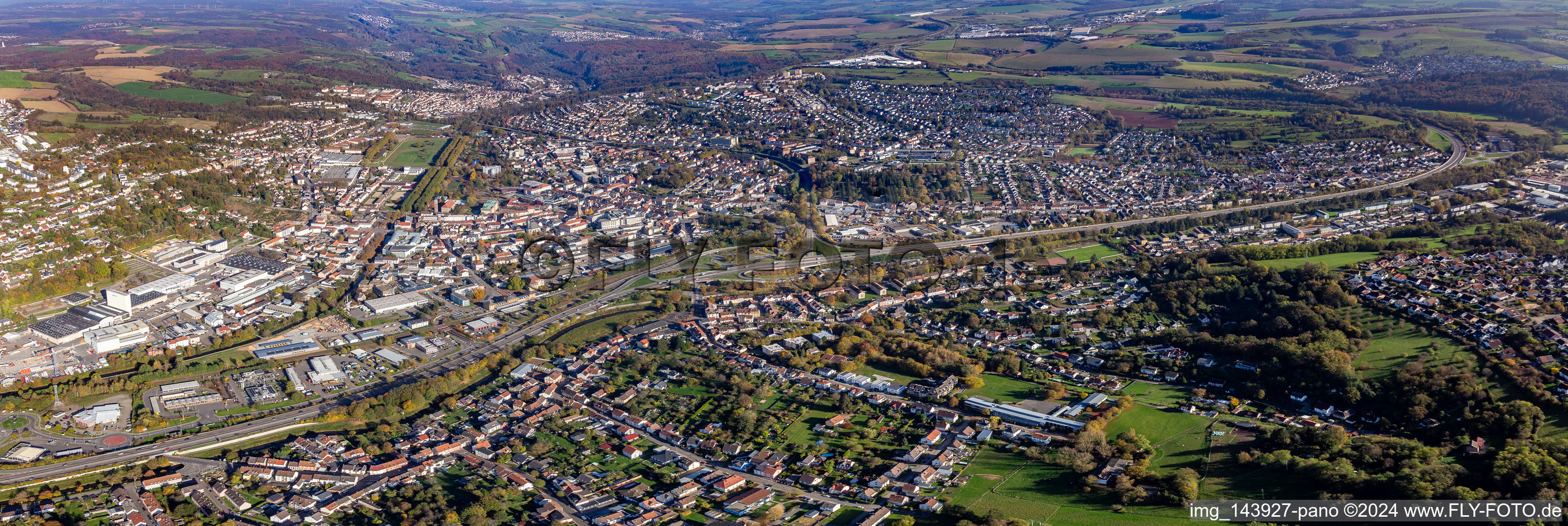 Overall view in the district Bubenhausen in Zweibrücken in the state Rhineland-Palatinate, Germany