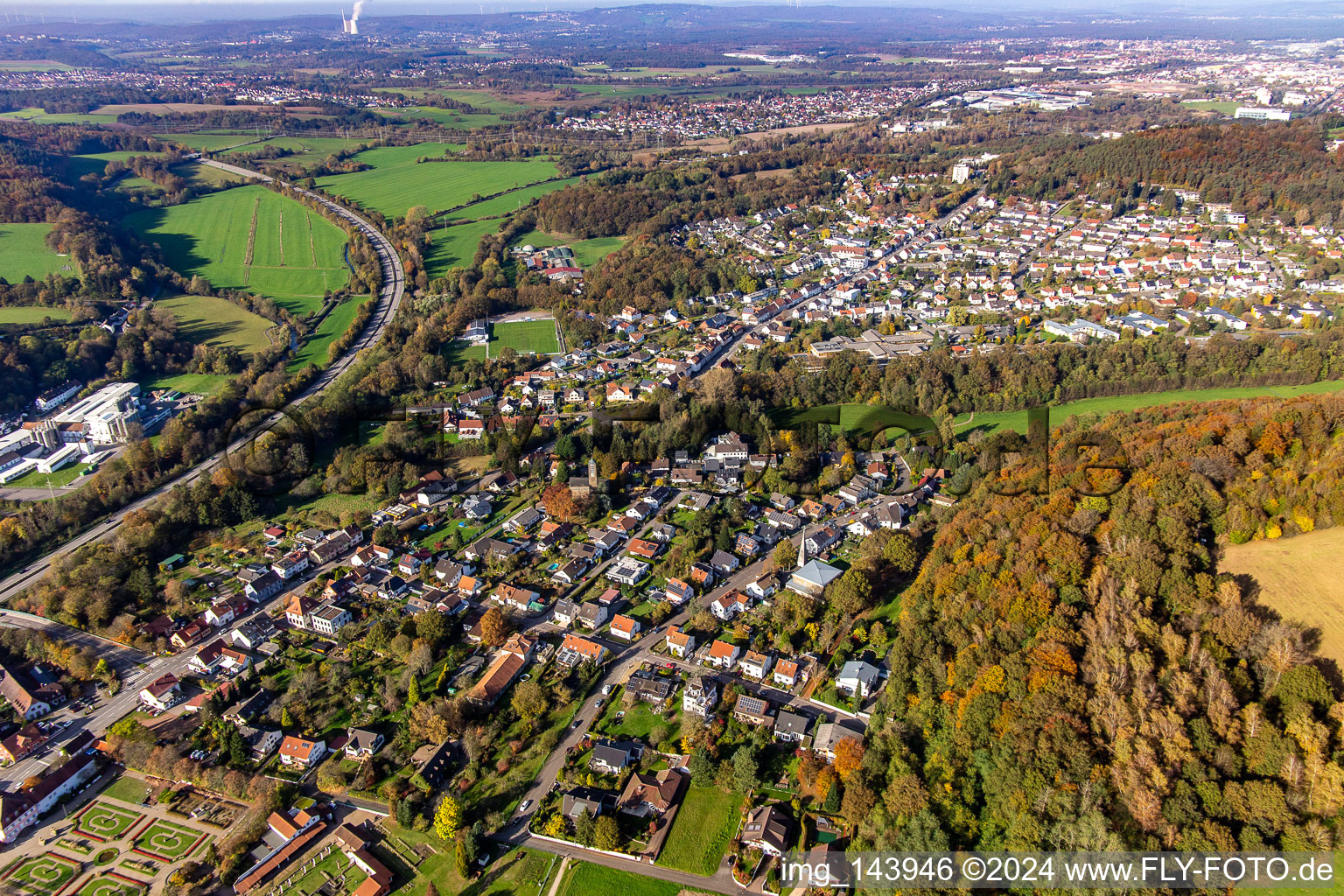 Schwarzenbach district in the district Beeden in Homburg in the state Saarland, Germany