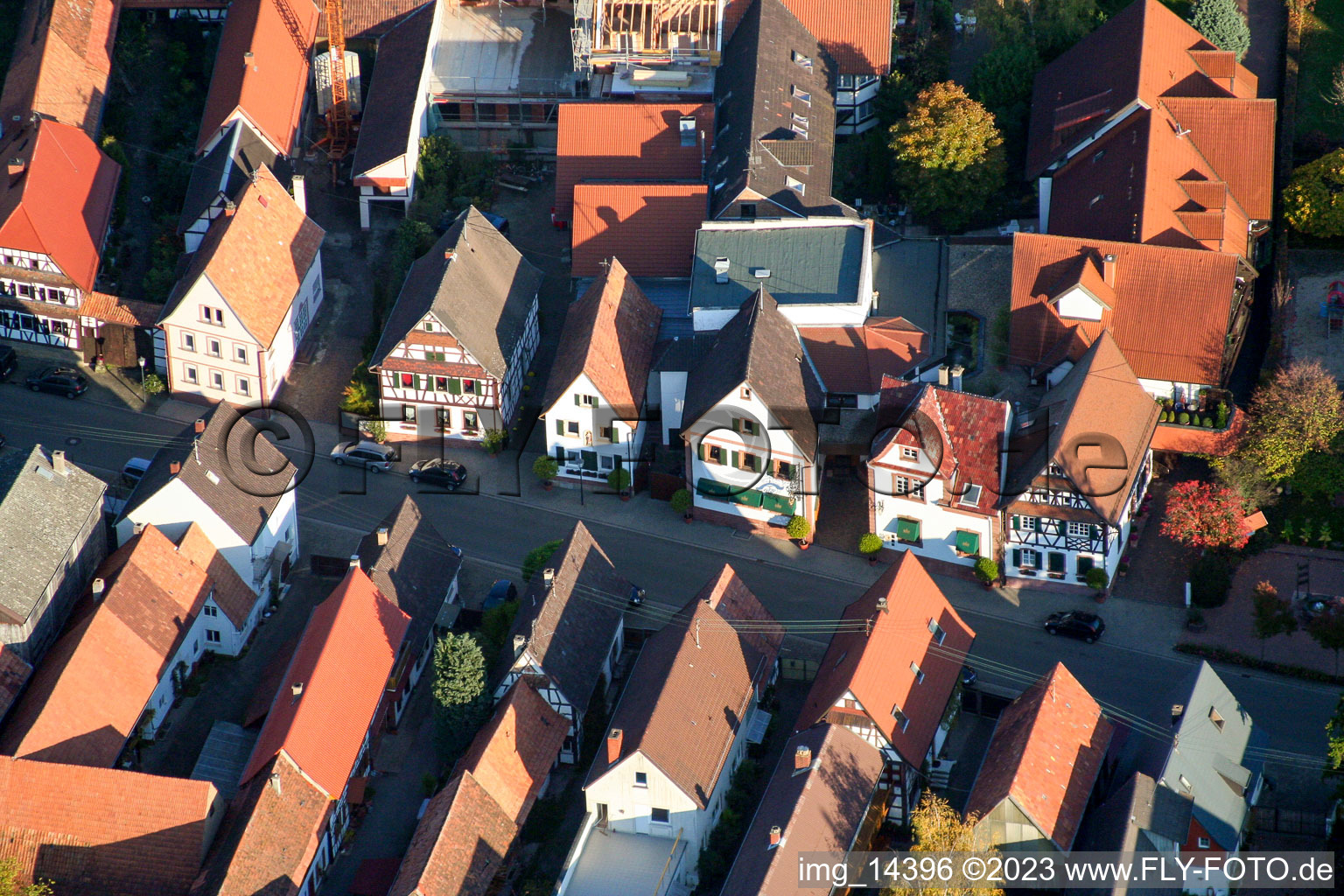 District Hayna in Herxheim bei Landau in the state Rhineland-Palatinate, Germany from a drone