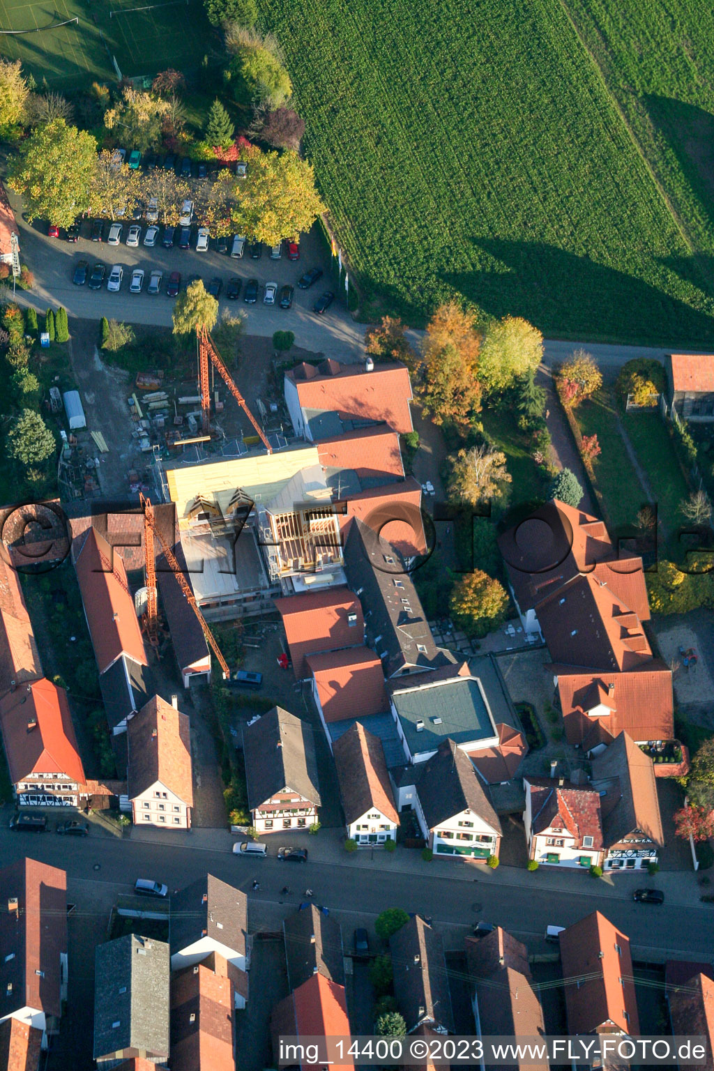 District Hayna in Herxheim bei Landau/Pfalz in the state Rhineland-Palatinate, Germany from a drone