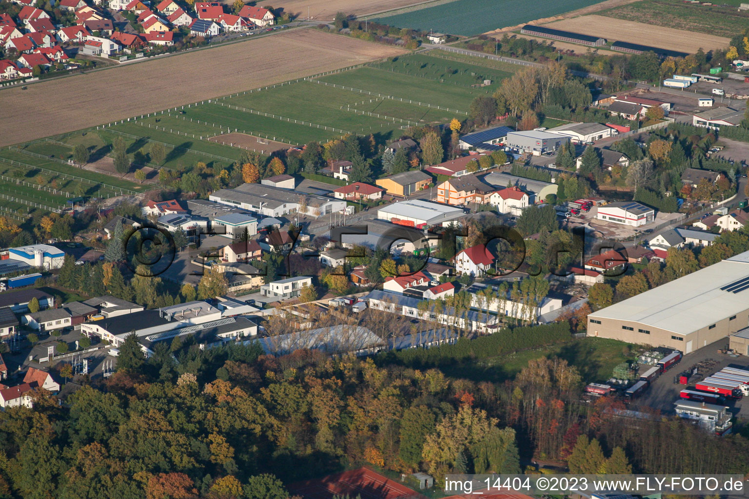 East industrial area in the district Herxheim in Herxheim bei Landau/Pfalz in the state Rhineland-Palatinate, Germany
