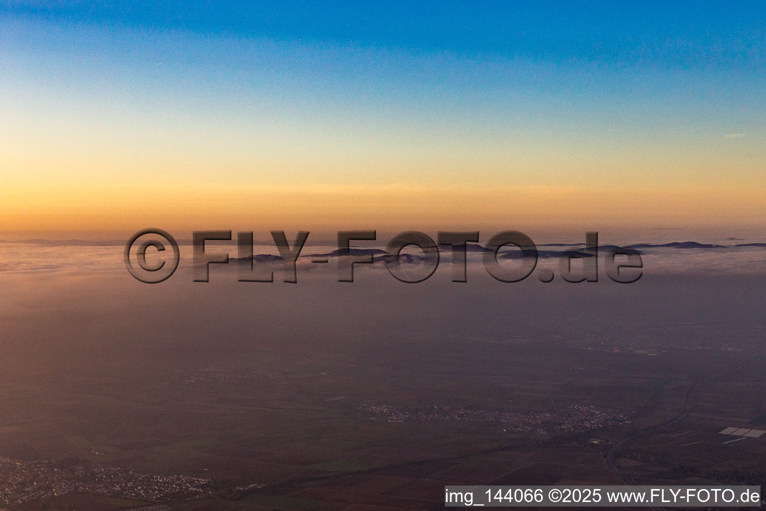 Aerial view of Dernbach in the state Rhineland-Palatinate, Germany