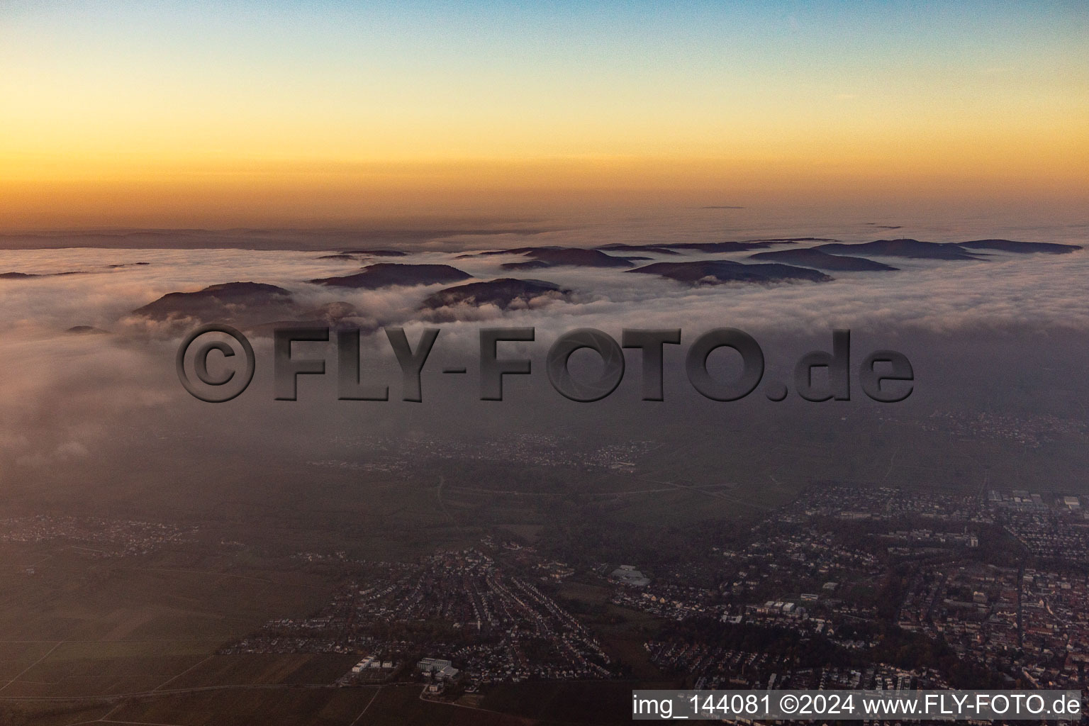 Dernbach in the state Rhineland-Palatinate, Germany from above
