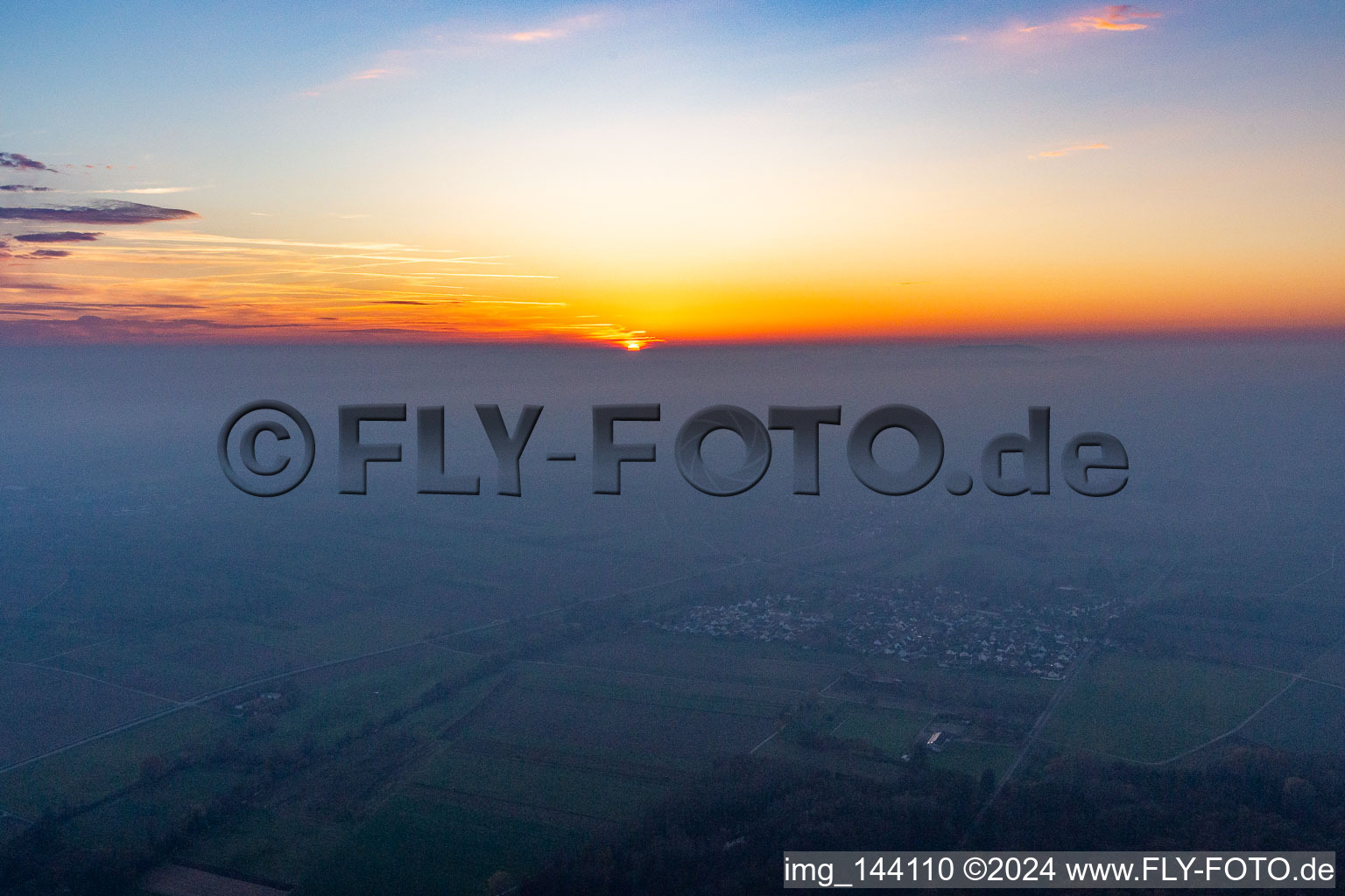 Barbelroth in the state Rhineland-Palatinate, Germany viewn from the air