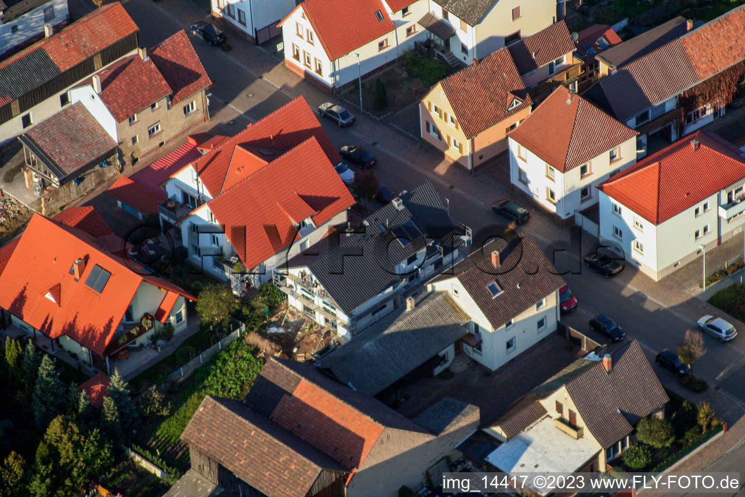 District Herxheim in Herxheim bei Landau in the state Rhineland-Palatinate, Germany out of the air